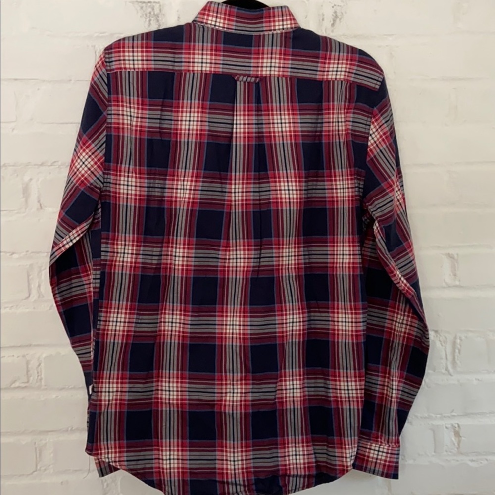 BOAST Mens Red and Blue Plaid Long Sleeve Button Down Shirt Size Small - Picture 6 of 8